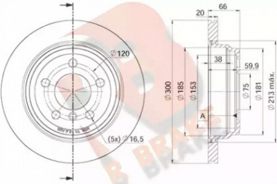 R BRAKE 78rbd23418 -  Тормозной диск